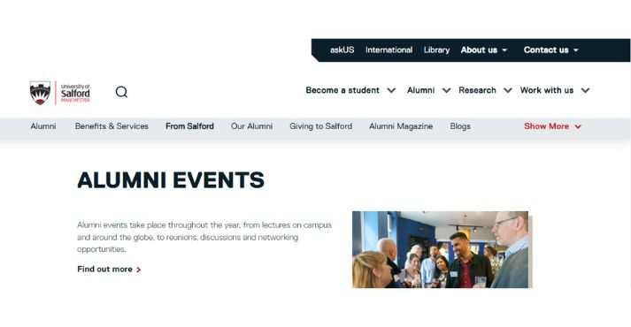 University of Salford website