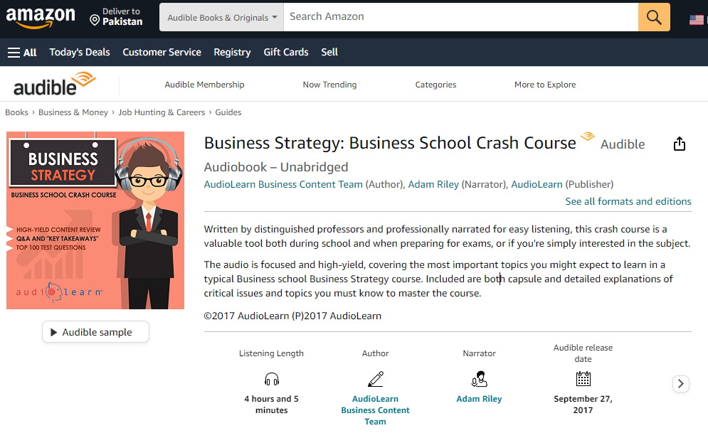 Amazon's audible courses