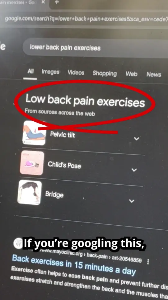 Back pain education — UGC education advertising example