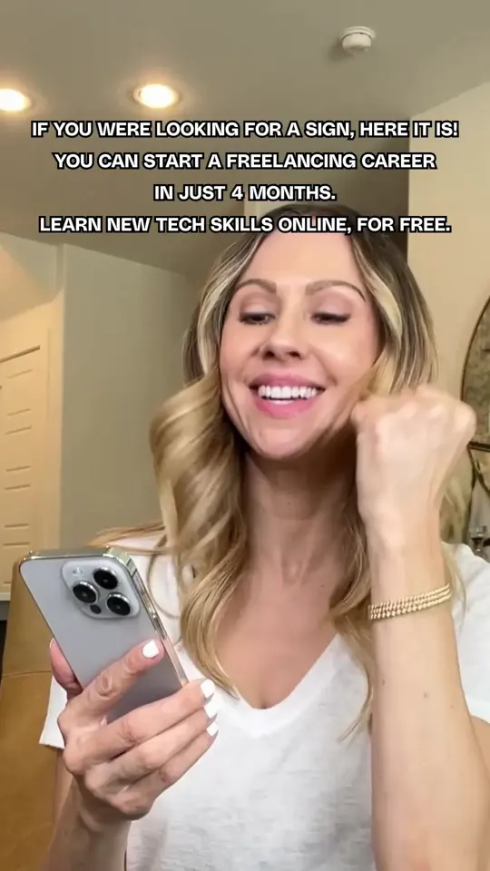 Freelance tech skills — UGC education advertising example