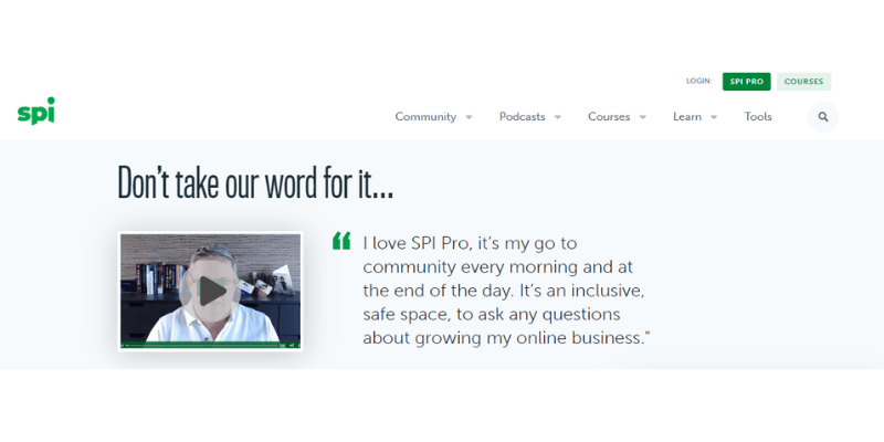 Landing page testimonials
