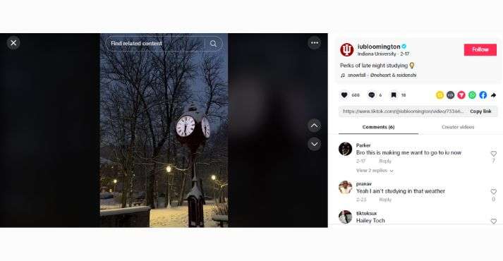 host videos on tiktok for higher education branding