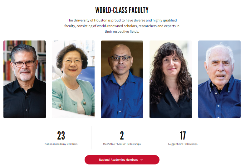 University of Houston WORLD-CLASS FACULTY