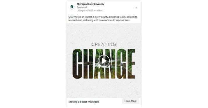 Single Video Ads for facebook