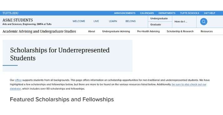 scholarships for underrepresented students